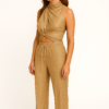 LaQuan Smith High Waisted Gold Sequin Leggings
