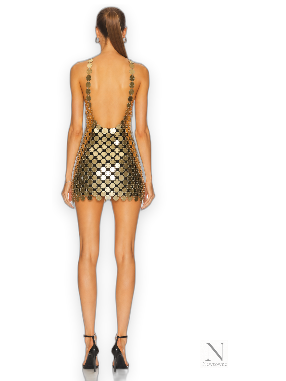 Fannie Schiavoni Kaia Dress — Gold