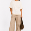 Aya Muse Double Layer T-Shirt — Khaki