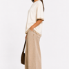 Aya Muse Double Layer T-Shirt — Khaki