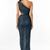 Atlein One Shoulder Ruched Cut Out Gown Dress