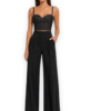 Magda Butrym Bustier Cropped Black Denim Corset Top