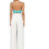 Alex Perry Bikini Cowl Drape Crop Top — Aquamarine