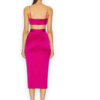 Alex Perry Satin Crepe Drape Crop Top — Raspberry