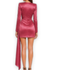 Alex Perry Long Sleeve Twist Mini Dress — Garnet Rose