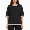Aya Muse Double Layer T-Shirt — Black