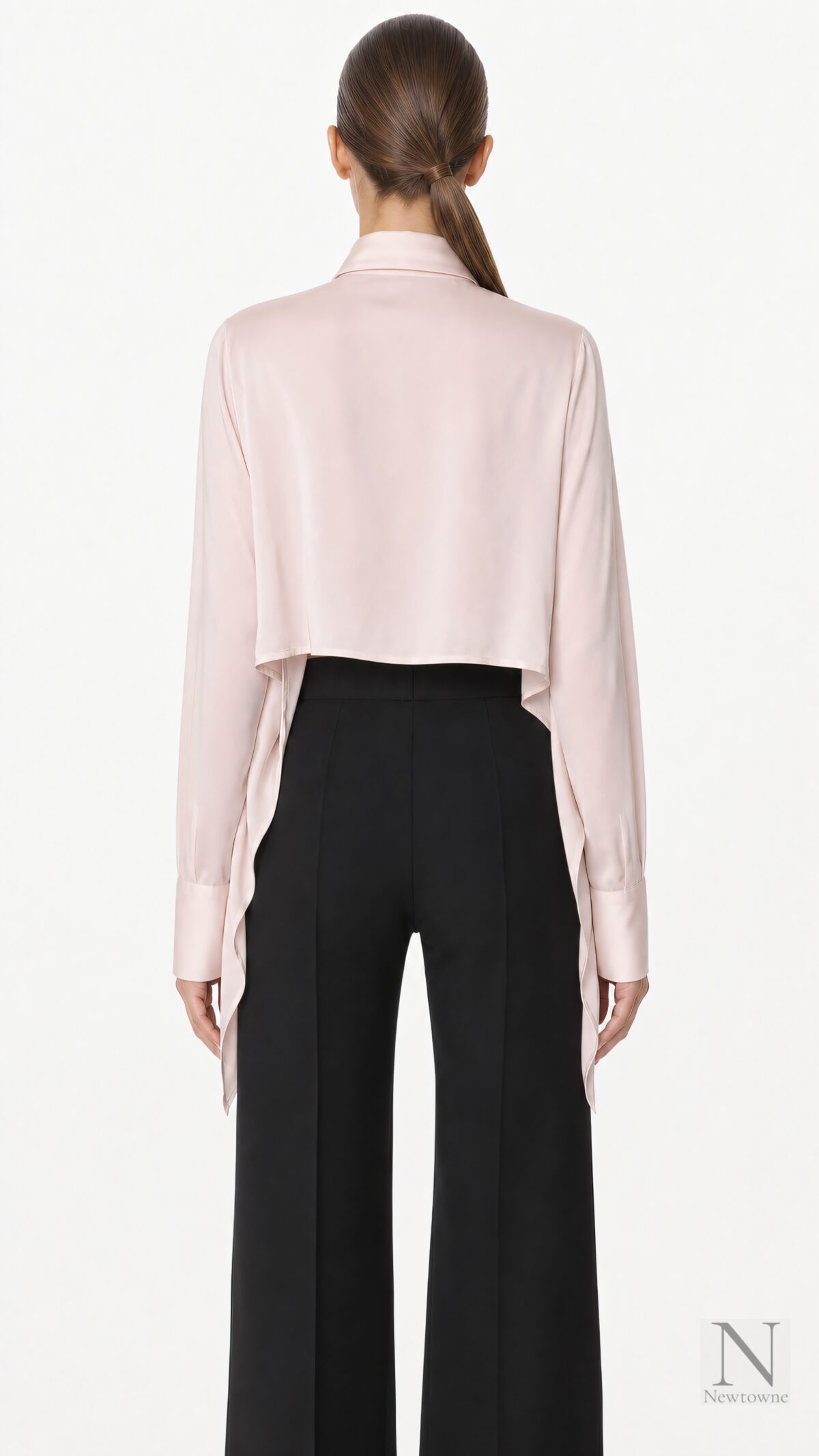 Alex Perry Caden Shirt — Blush