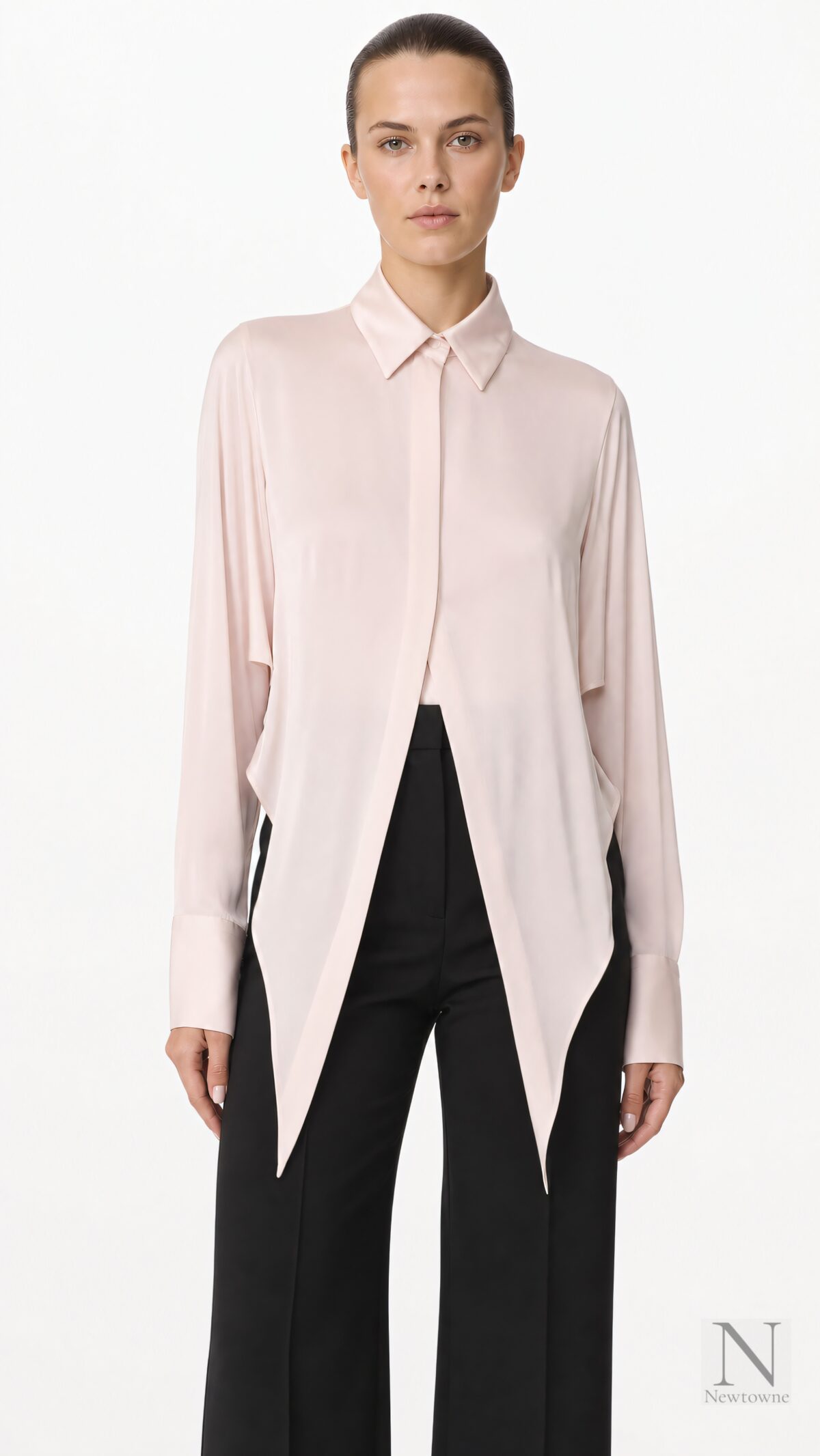 Alex Perry Caden Shirt — Blush