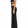 Monot Halterneck Diamond Cut Out Dress — Black
