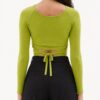 JoosTricot Ballet Wrap Top — Pear