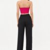 LaQuan Smith Cropped Bustier — Fuchsia