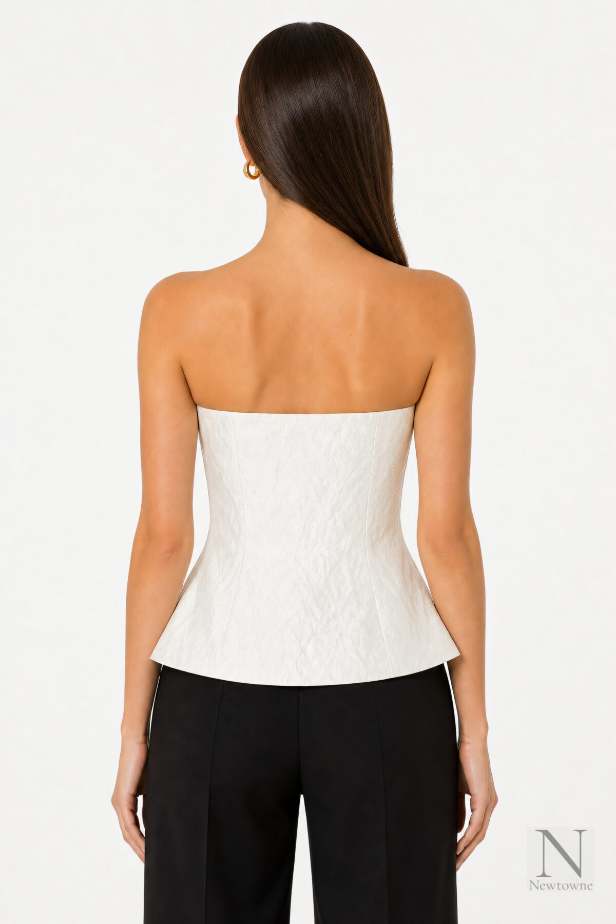 Maticevski Laure Swing Pearl Crush Top — Pearl