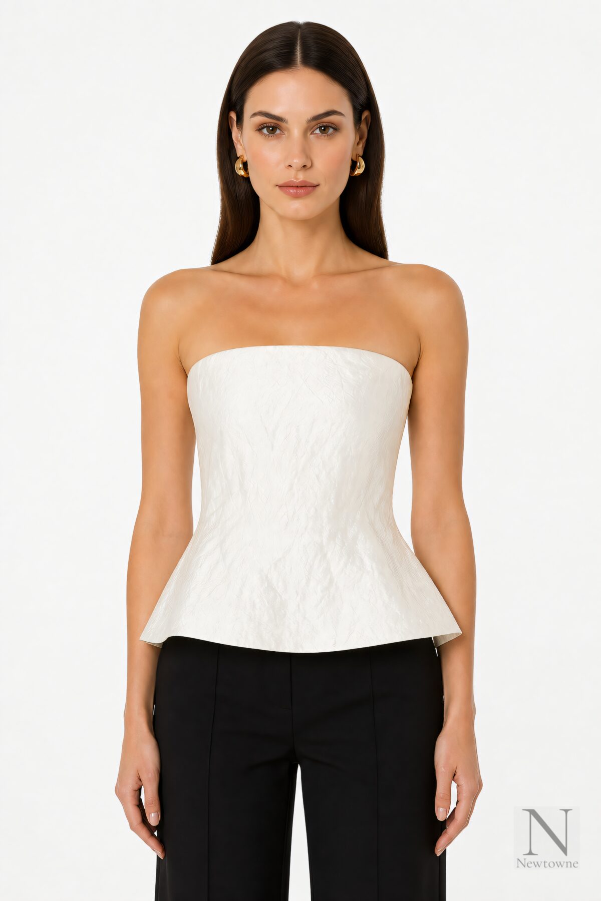 Maticevski Laure Swing Pearl Crush Top — Pearl