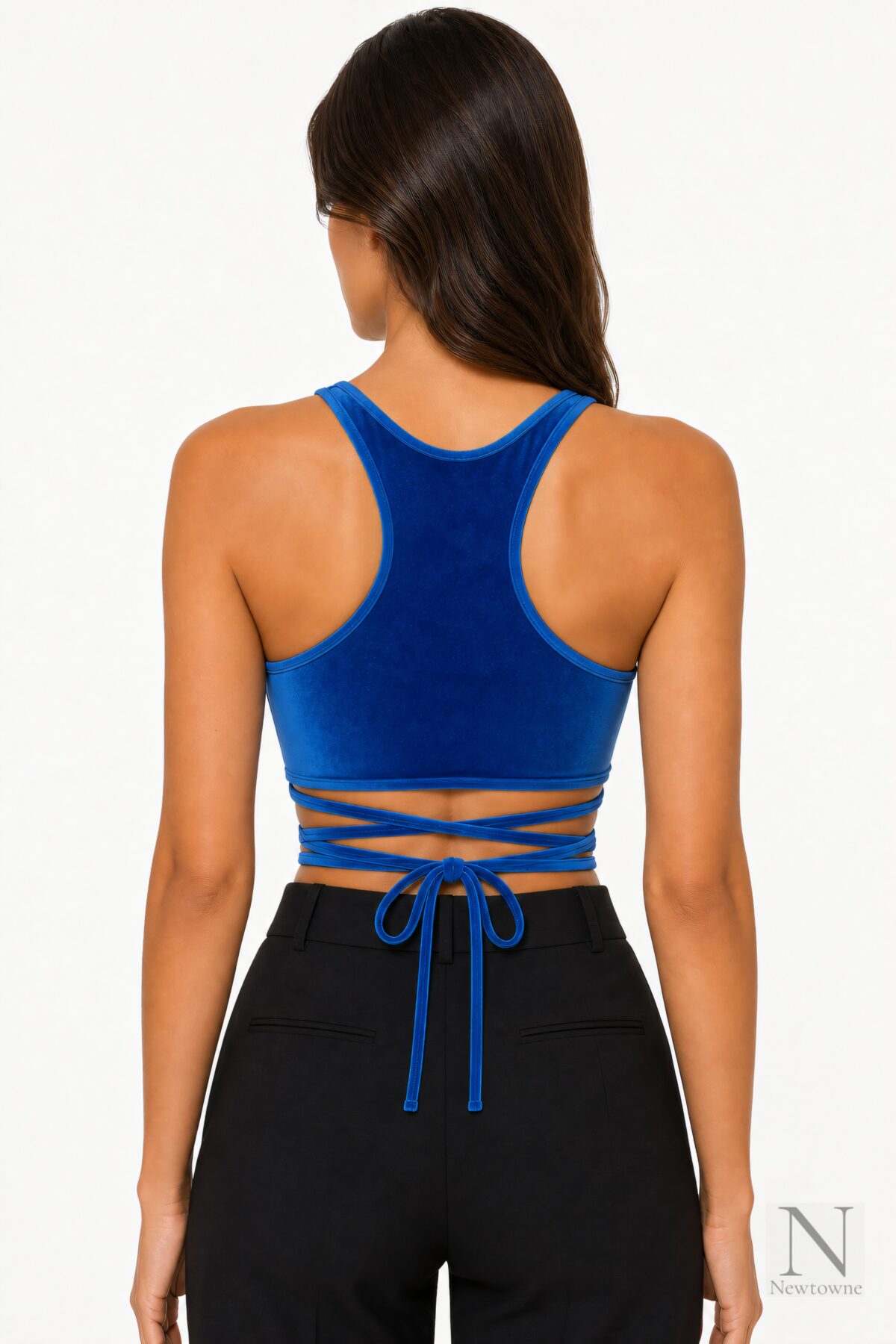 Ottolinger Velvet Lounge Bra — Blue