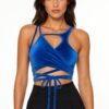 Ottolinger Velvet Lounge Bra — Blue