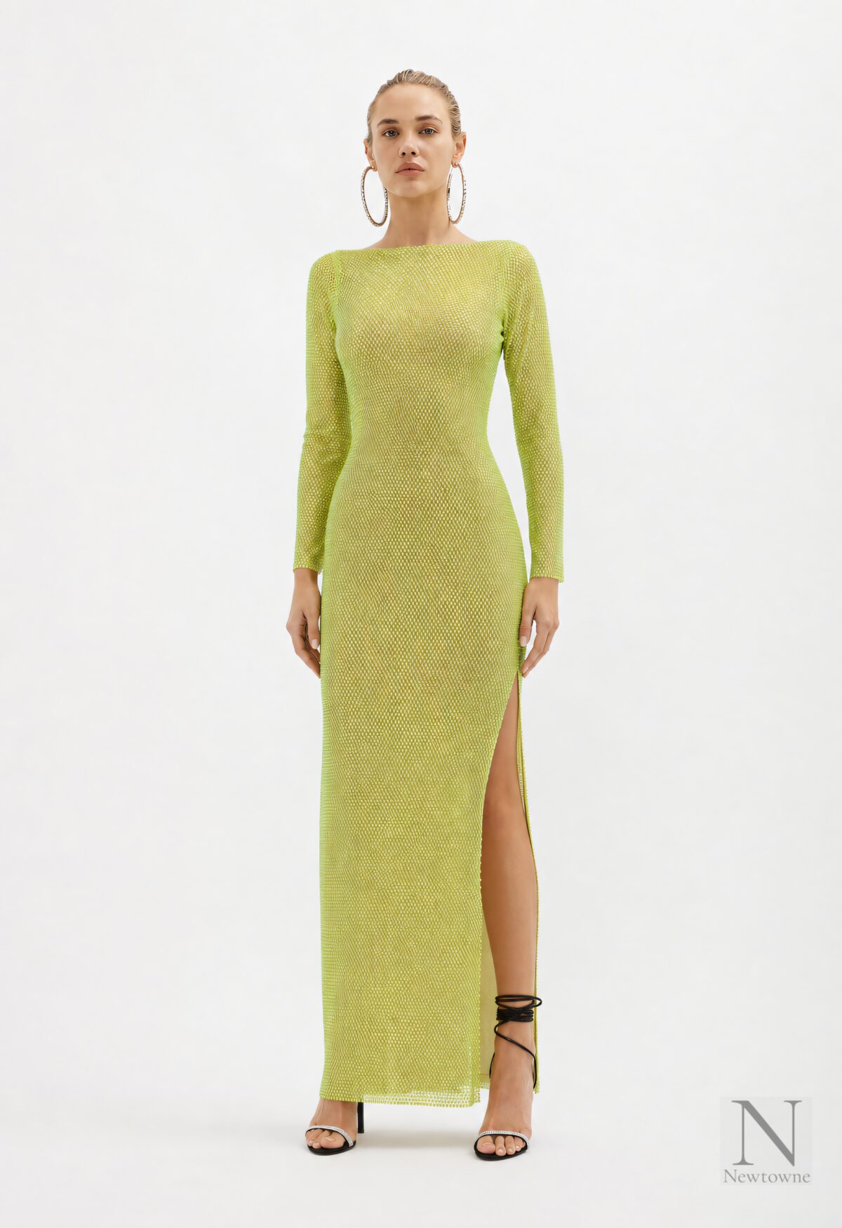 Santa Brands Diamonds Maxi Dress — Green