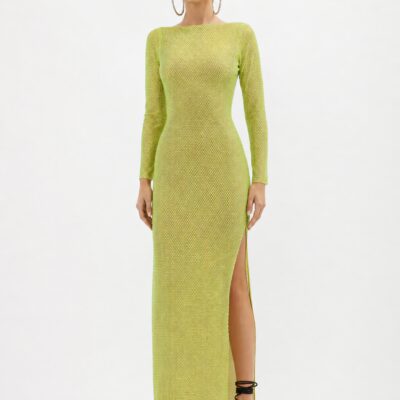 Santa Brands Diamonds Maxi Dress — Green