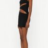 Monot Single Strap Cut Out Mini Dress — Black