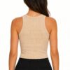 Aya Muse Button Up Tank — Beige