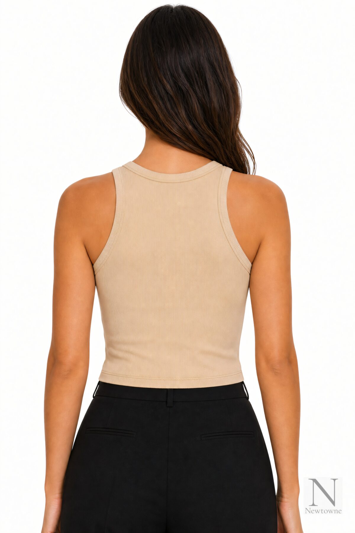 Aya Muse Button Up Tank — Beige