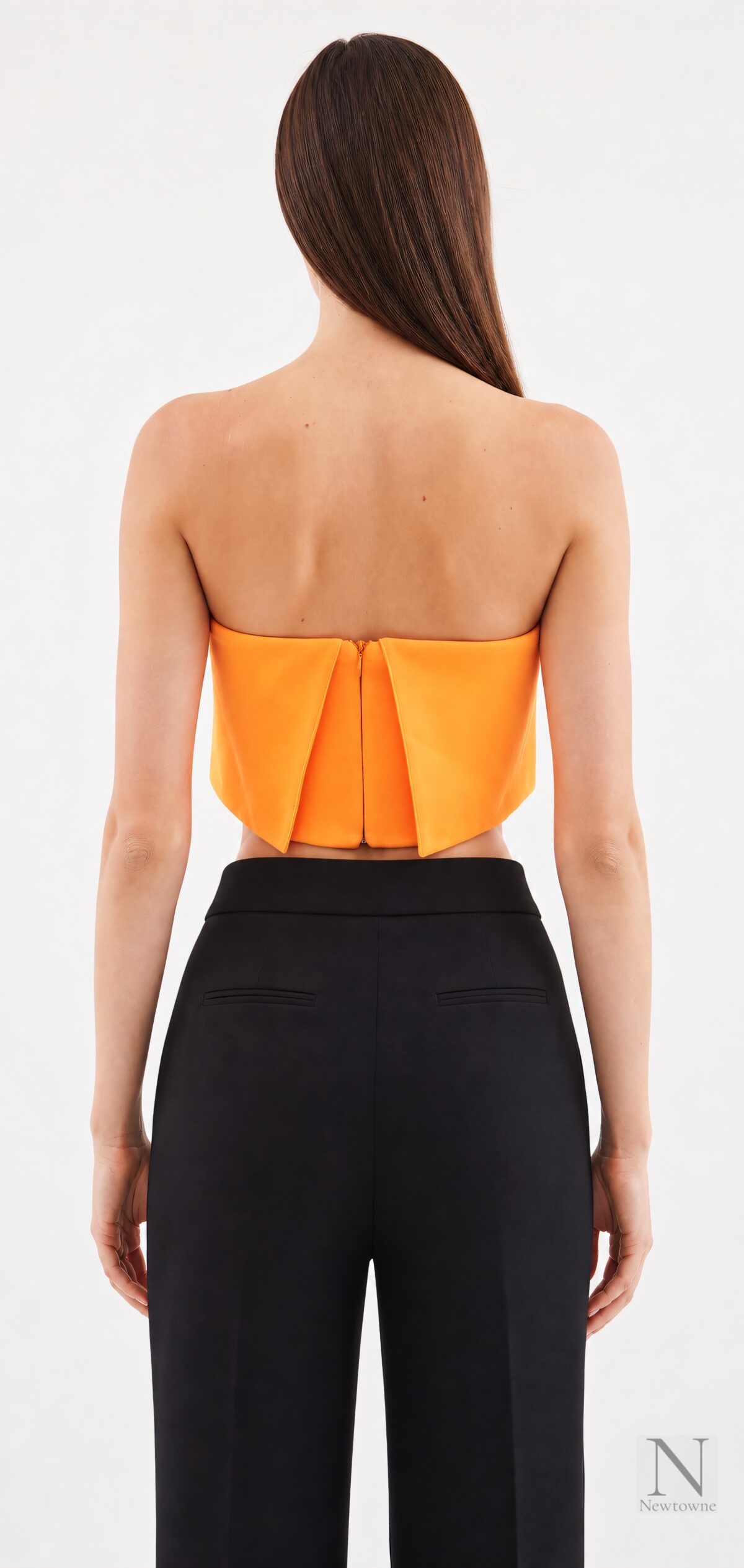 Alex Perry Zak Cuff Crop — Orange