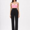 Alex Perry Tora bra top pink — front, thin shoulder straps, sweetheart neckline